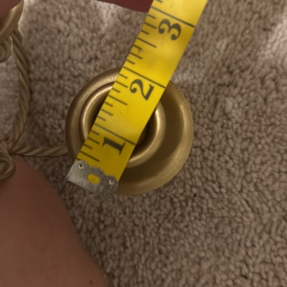 Pair of Gold Metal Wall Braided Candle Holders - Picture 8 of 8